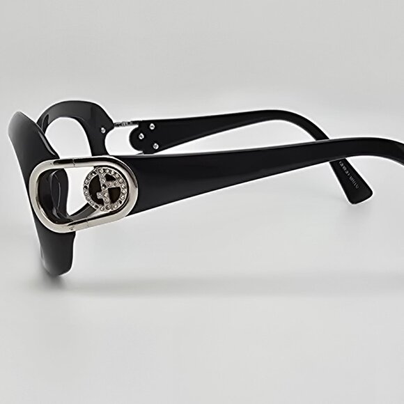 Giorgio Armani GA654/S D28BN Black Rhinestone Sunglasses Frame w Case Italy 57mm main image 16